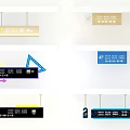 Modern Hanging Pendant Signs with Colorful Designs Floor Indicators and Clear Typography