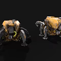 Armed Robot Fighting Robot Mechanical Armor Artificial Intelligence Military Robot PBR Material Deforming Robot Manned 3d model