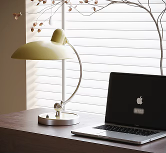 Modern desk lamp laptop 3d model