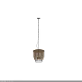 Elegant Golden Tassel Chandelier With Candle Shaped Bulbs And Two Sizes Design
