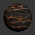 Natural Wood Stone Spherical Object With Unique Surface Texture And Dark Red Tones