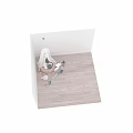 Kids Bed With White Canopy Gray Star Decorations Pink Frame And Cloud Accents