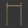 Long Modern Wooden Table With Multiple Legs And Wood Grain Surface Showing Smooth Reflection