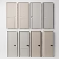 Modern Flush Swing Doors With Neutral Color Tones And Wood Grain Designs