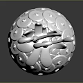 Elegant Silver Strawberry Shaped Sculpture with Spiral Patterns and Intricate Carvings
