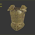 Ancient Ornate Armor With Intricate Golden Patterns And Traditional Craftsmanship