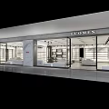 Modern Open Spacious Bright Store With White Display Shelves And Sofas 3d model