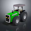Green Brandon 300 Tractor With Gray Canopy And Black Tires