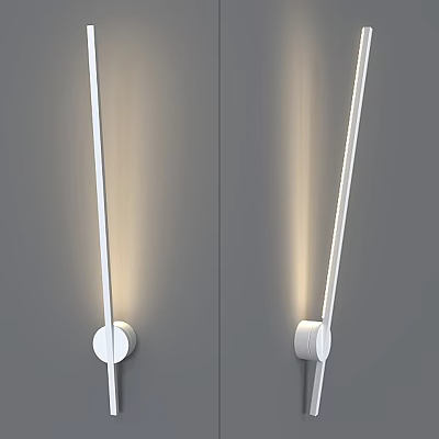 Modern White Wall Lamp With Slim Design And Soft Warm Light Illumination 3d model
