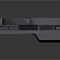 Advanced Modern Computer Console With Multiple Display Screens And Control Buttons