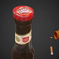 daily necessities combination daily necessities cans old cigarette butts bottles plastic straw cans coffee cups 3d model