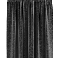 Black Curtains with Velvet Texture and Modern Tiebacks Partially Open for Elegant Window Treatment