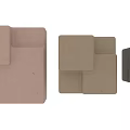 Geometric Modern Coffee Tables With Multicolored Block Shapes For Living Room