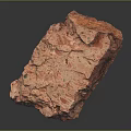 Natural Stone Featuring Rustic Reddish Brown Texture And Rough Surface Details 3d model