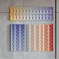 Colorful Gradient 3D Geometric Wall Decorations In Yellow Purple Blue And Red Hues