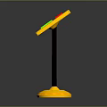 Modern Decorative Furniture With Yellow Frame Square Red Green Panel Black Stand Yellow Base