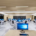 Modern Classroom Computer Classroom Smart Classroom Computer Room 3d model