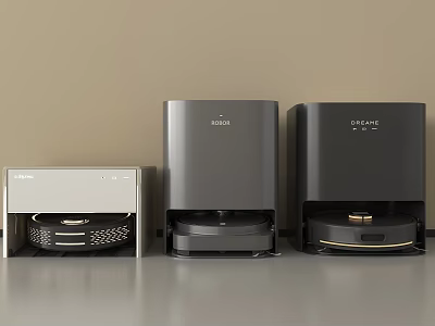 Intelligent Machines With Modern Design And Smart Base For Home Cleaning Use 3d model