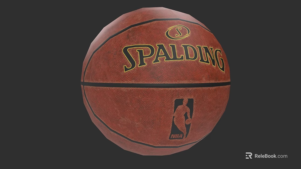 Spalding Basketball With NBA Logo And Classic Design For Sports Equipment 3d model 