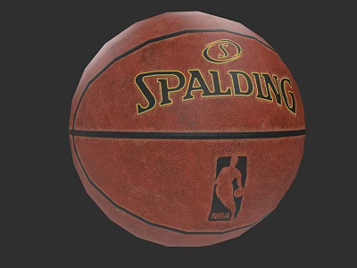 Spalding Basketball With NBA Logo And Classic Design For Sports Equipment 3d model