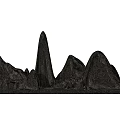 Garden Ornament Black Rockery Landscape Decoration Natural Style Design