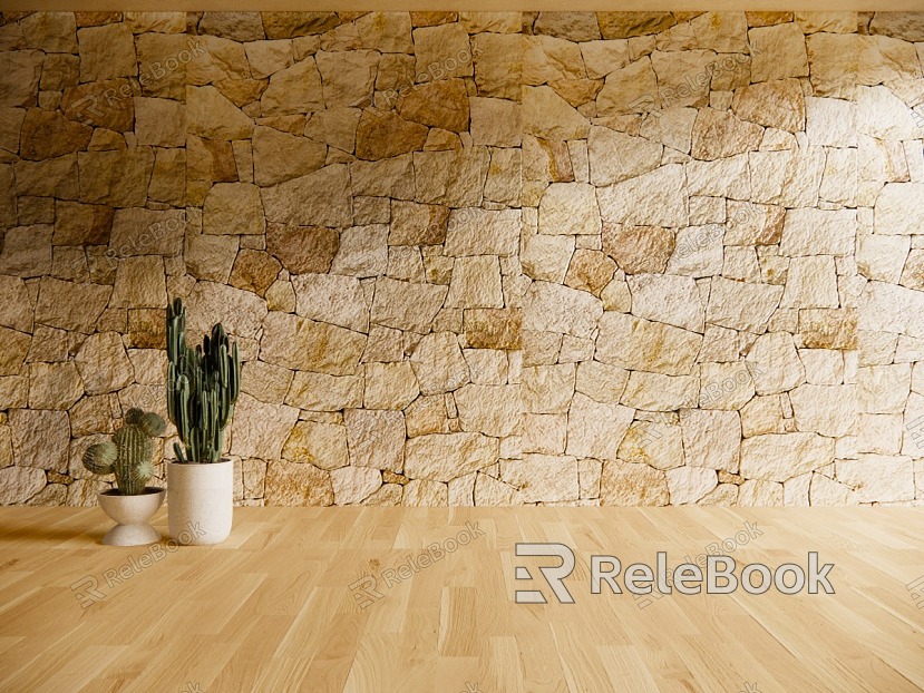 Quiet Wind Stone Wall Art Landscape Wall model