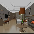 Modern Hospital Room Interior With Two Beds Orange White Curtains Windows And Decorative Elements