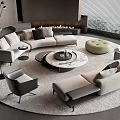 Modern Sofa Coffee Table Combination Sofa Coffee Table 3d model