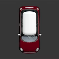 Red Compact Car With Black Roof Modern Design And Reflective Surface 3d model