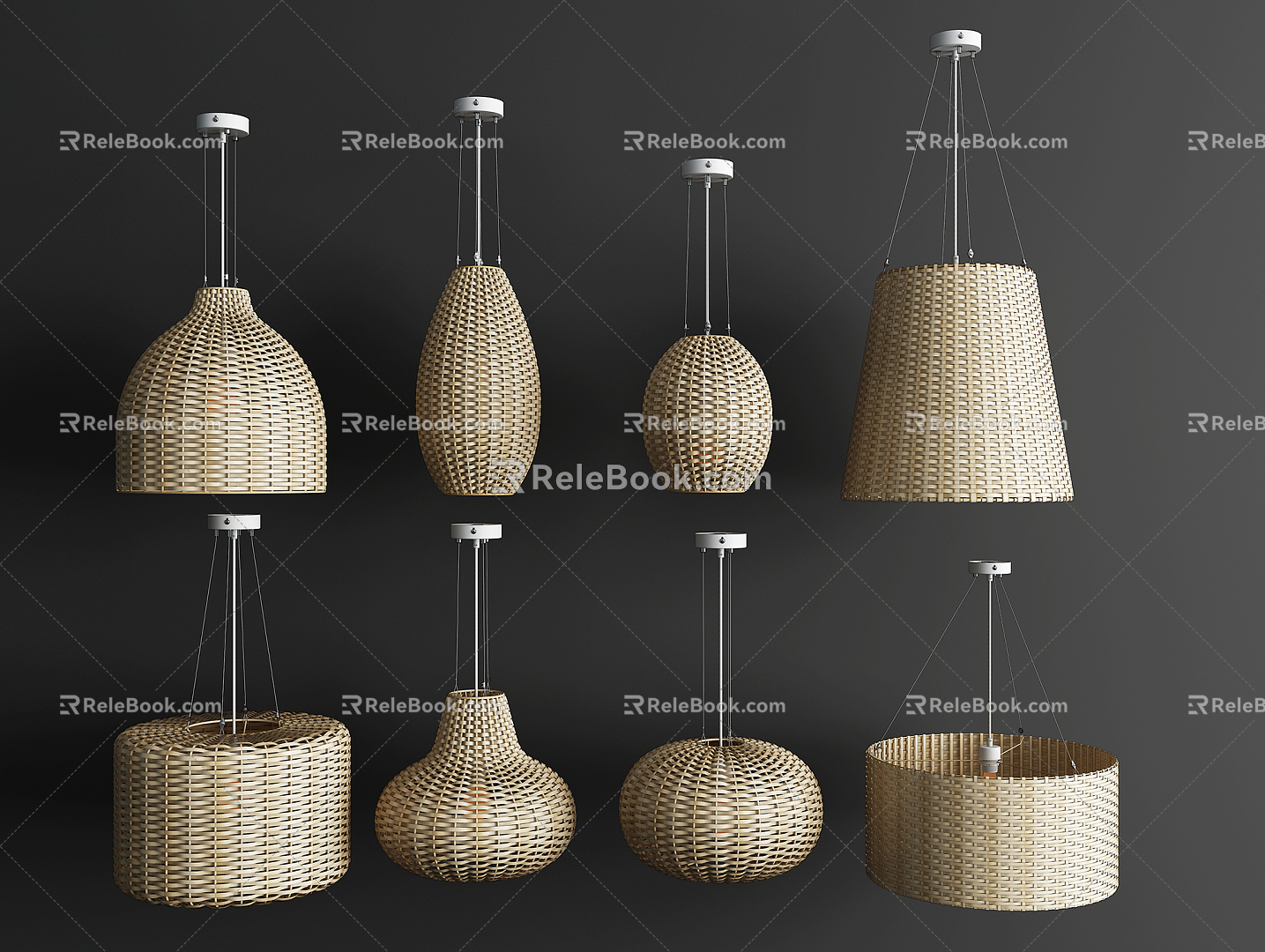 Southeast Asia Chandelier Chandelier Combination 3d model