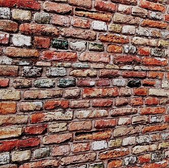 floor tile red brick wall brick wall 3d model