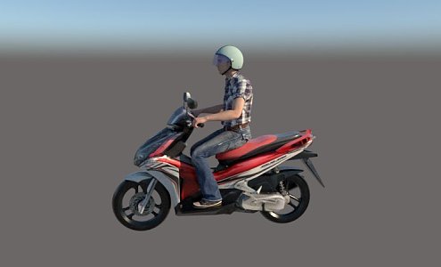 Motorcycle Rider honda AB Honda Motorcycle 3d model