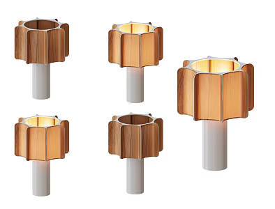 Creative Solid Wood Table Lamp Arc Shape Table Lamp Bedroom Small Table Lamp Arc Round Nordic Table Lamp Desktop Table Lamp 3d model