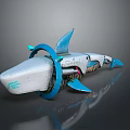 Modern Machine Shark Science Fiction Shark Future Shark 3d model