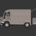 Vintage Silver Truck Model With Open Doors And Brown Interior Seats