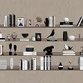 Quiet Wind Decorative Ornaments Combination Books 3d model