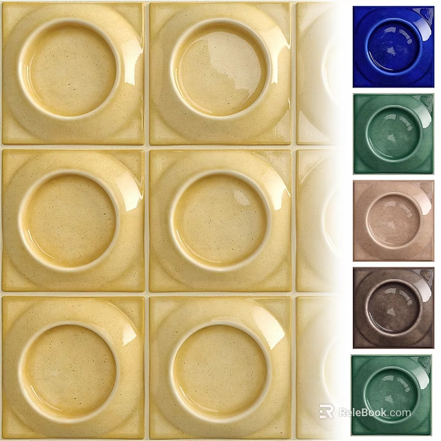 Ceramic Floor Tiles With Glossy Surface And Multiple Color Options For Home Flooring 3d model 
