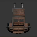 Vintage Wooden Paddle Wheel Boat With Blue Roof And Two Deck Design