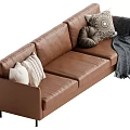Middle-style multiplayer sofa 3d model