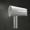 White Electric Hair Dryer with Modern Sleek Design for Daily Personal Grooming Use