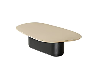 Italian Light Luxury Nordic Oval Restaurant Long Table Restaurant Long Table 3d model