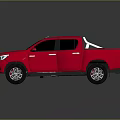 Pink Pickup Truck With Stylish Exterior Shiny Finish And Black Wheels