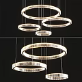 Modern Circular Ring Chandelier Interior Lighting Design With Hanging Rings