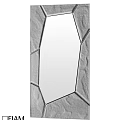 Unique Geometric Shaped Mirror with Textured Frame for Modern Home Decor