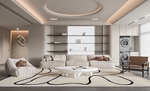 modern living room 3d model