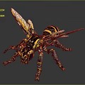 Realistic Mechanical Bee With Yellow Black Stripes And Metallic Wings Design