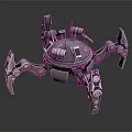 Detailed Mechanical Spider Robot With Multiple Metal Legs And Robotic Body