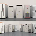 Industrial Energy Control Equipment Cabinets With Multiple Units And Safety Features