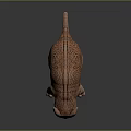 Game and Movie Character Monstrous Creature With Rough Textured Skin Horned Head and Muscular Body