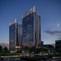Modern Industrial Factory Park With Multiple Buildings Wide Roads And Green Landscaping